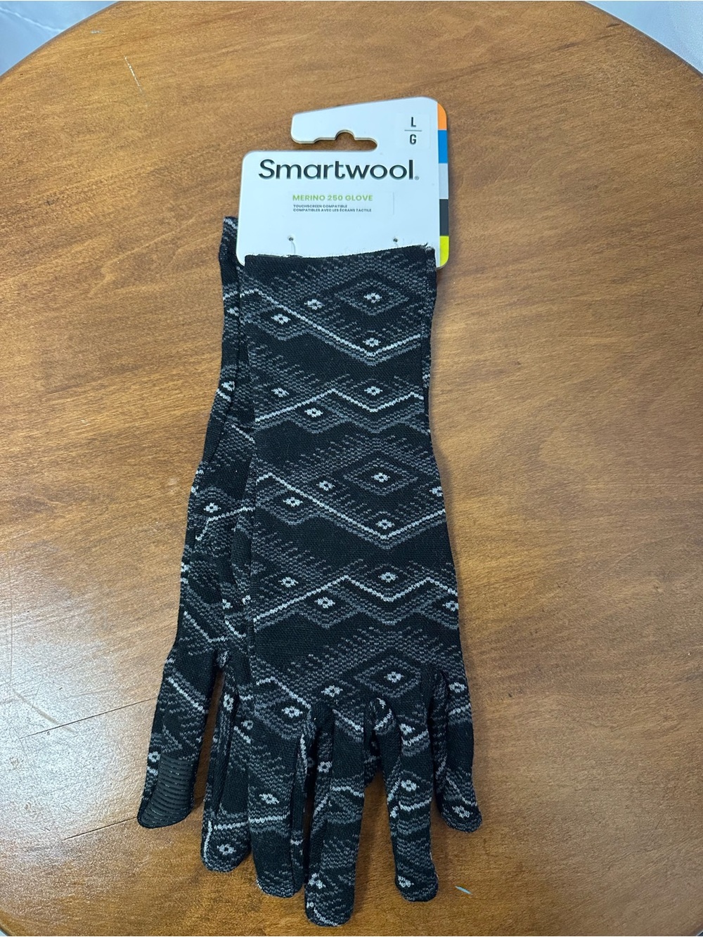 Smartwool black mountain fairisle Black and Gray women’s large new with tags
